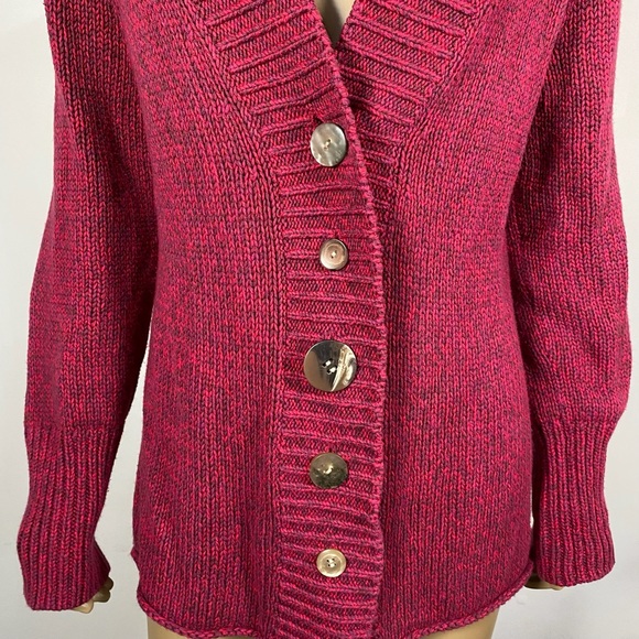 J. Jill Women’s Size Medium Mismatched Button Front Cardigan Cotton Blend - Picture 2 of 8